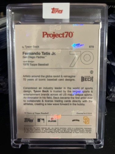 Topps Project 70 Card 678 - 1991 Fernando Tatis Jr by Tyson Beck - Picture 2 of 2