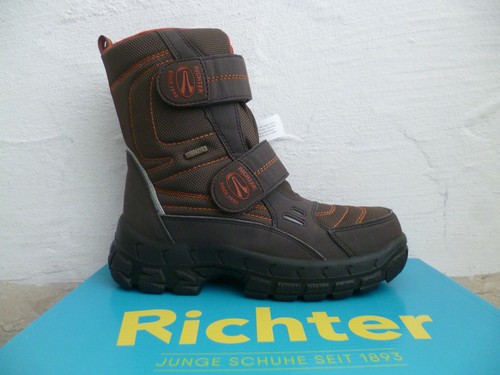 Richter Kids Boots Slip-On Boots Ankle Boots Winter Boots Brown New - Picture 6 of 10