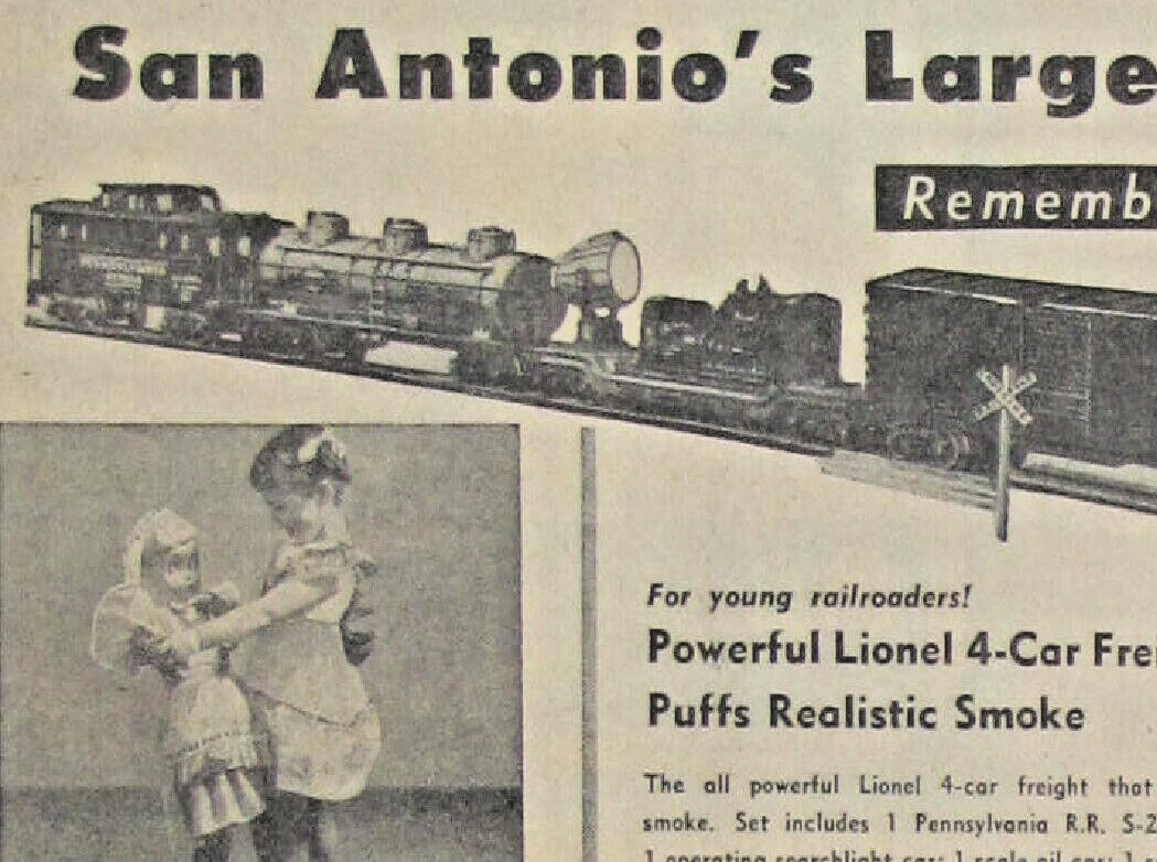 Vintage 1953 Lionel Pennsylvania Train LARGE Newspaper Print