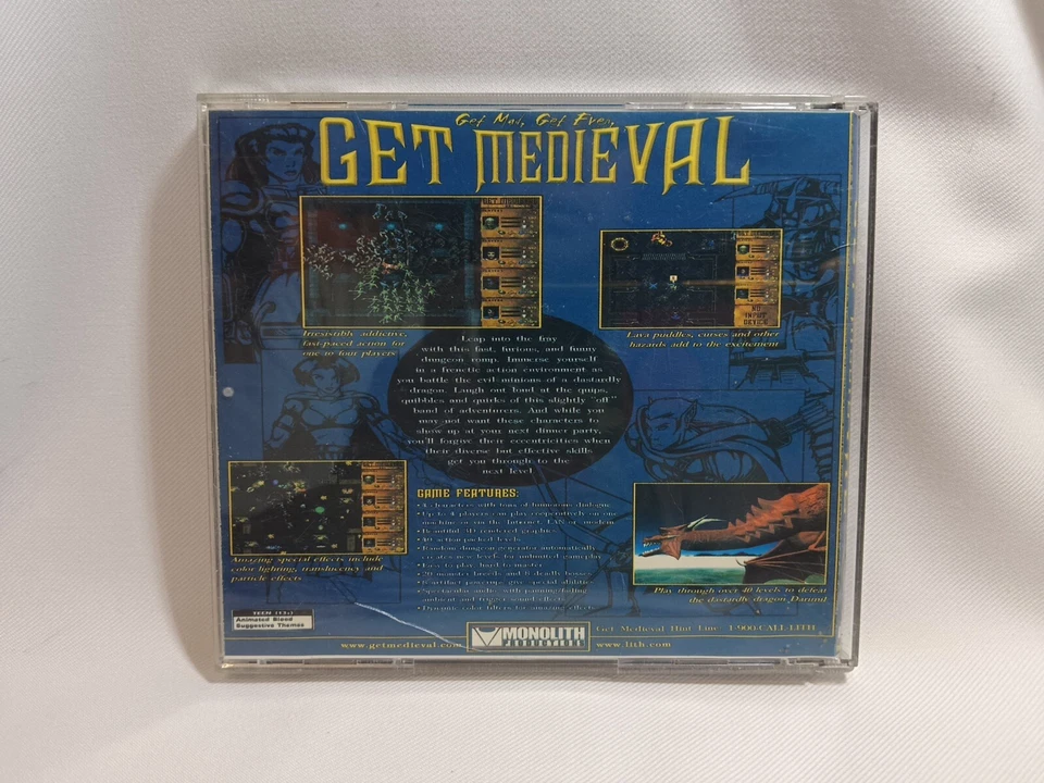 Vintage PC Game Windows 95 CD-ROM Get Medieval Monolith Productions - Image 2 of 3