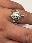 Turtle Ring - 925 Sterling Silver Turtle Tortoise Beach Ring Movable Ring