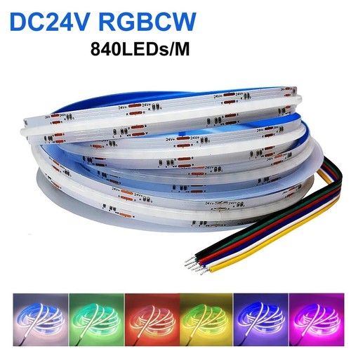 RGB RGBW RGBWW RGBCCT COB LED Strip DC 24V Flexible High Bright Dotless 5M - Picture 27 of 35