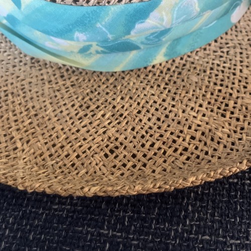 Panama Jack Men's or Women's Open Weave Straw Hat Tropical Ribbon Size L/XL - Picture 9 of 9