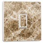 Pack of 2 Brown Marble Effect Single or Double Light Switch Sticker vinyl
