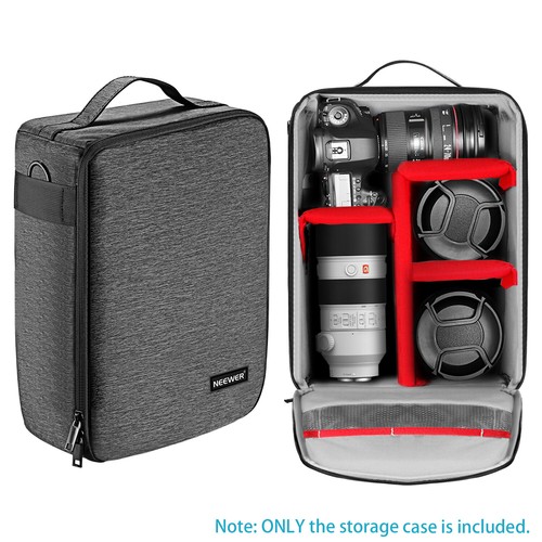 Neewer NW140S Waterproof Camera and Lens Storage Carrying Case Soft Padded Bag - Picture 4 of 8
