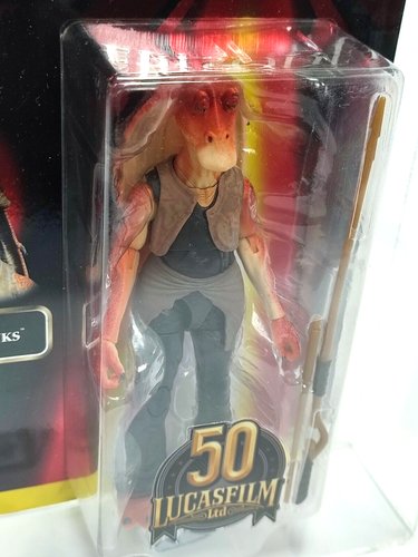 2021 HASBRO STAR WARS EPISODE 1 LUCASFILM 50 - JAR JAR BINKS - UKG 90% - AFA - Picture 3 of 7