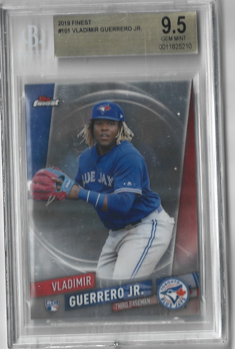 2019 Topps Finest Vladimir Guerrero Jr. Rookie RC #101 Blue Jays Beckett 9.5