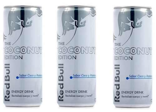 3x Red Bull Kokosnuss Heidelbeeren Energy Drink Dose - aus SPANIEN