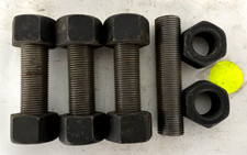 UNBRANDED 1-7/16"- 8 x 6-9/16" FULL THREAD STUDS WITH NUTS *LOT OF 4*