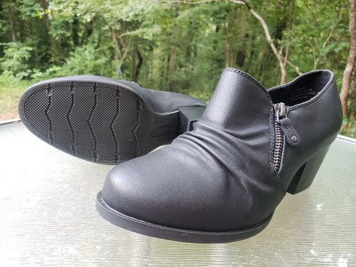 Women's Baretraps Reina Black Faux Leather Casual Dress Shoes Heels Size 8 - Picture 4 of 11