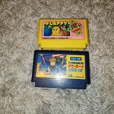 NES Lot Of 2 Games Flappy Famicon DB Soft, Kemco Doughboy Nintendo Jp Import