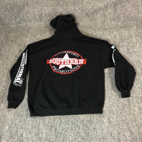 Southern Racing Tractor Sweater Men's Size XL Black Motosports Hoodie Pullover - Picture 10 of 11