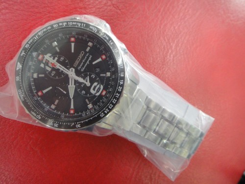 NEW Seiko Gents Ø44mm Sportura Aviation Alarm Chronograph Watch SNAE95P1 w/box - Picture 6 of 8