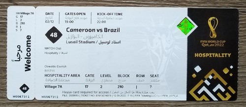TICKET Hospitality FIFA World Cup Qatar 2022 Cameroon vs Brazil # J7 Match 48 - Picture 2 of 2