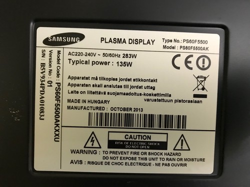 BUFFER BOARD FOR SAMSUNG PS60F5500AK 60" PLASMA TV LJ41-10336A LJ92-01963A B7-04 - Picture 4 of 5