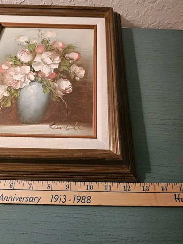 Vintage Mid Century Howard Kimble Signed Original Oil Painting-Floral,... - Picture 8 of 8