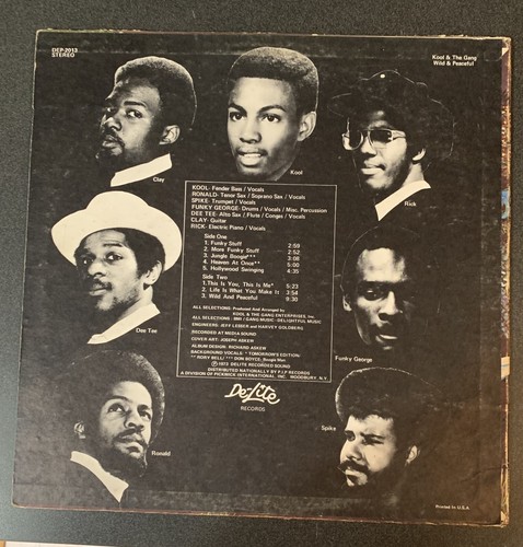 KOOL AND THE GANG wild and peaceful lp album  DEP-2013  1973 - Foto 2 di 3