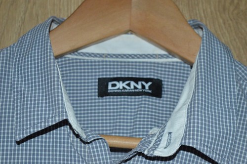 DKNY Long Sleeve Gingham Shirt - Large L - Picture 3 of 4