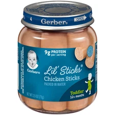 Gerber Lil Sticks Chicken Sticks Baby Food 12+ Months - 2.5 Oz - Pack of 10