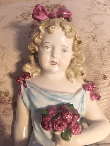 ALT! Rarität! Mädchen mit Rosen, Manufaktur Edelstein, Bavaria! 25 cm. 1972 - Bild 4 von 5