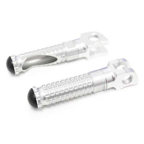Clavijas delanteras plateadas CNC MPRO para Yamaha XSR 900 16 17 18 19 20