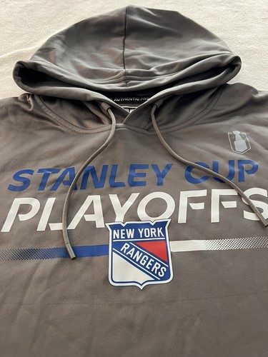 NWT NY Rangers Stanley Cup Playoffs Authentic Pro NHL Sweatshirt 2XL - Picture 3 of 5
