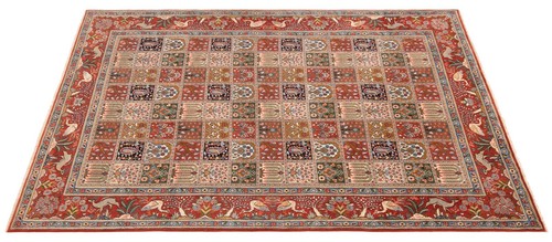 Moud Tissé à la Main Tapis de Perse 303 x 200 cm-Fine, Orient, Tapis, ,Rouge - Picture 4 of 14