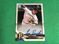 2018 Bowman Chrome Prospect Autographs #CPALE Luis Escobar Pittsburgh Pirates