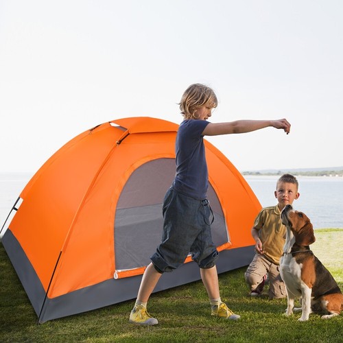Top 1-Person Waterproof Camping Dome Tent Automatic Quick Shelter Outdoor Hiking - Picture 3 of 12