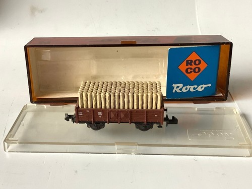Roco 02313 S N/1:160 Hochbordwagen O DB Ladung Grubenholz✅ (DZ266-9S5/4) | Zustand: Gebraucht