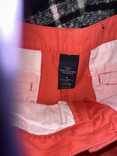 FADED GLORY PEACH/ORANGE SHORTS NWT SZ 16 - Picture 4 of 6