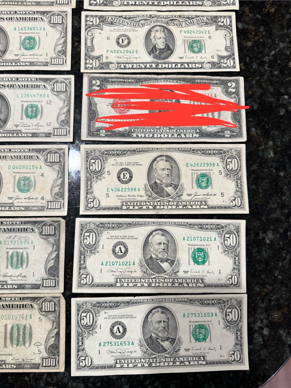 1990 Hundred Dollar Bill - 3t3knw8