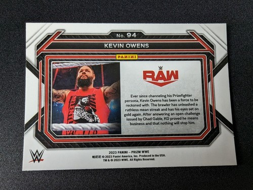 KEVIN OWENS 2023 Panini Prizm WWE #94 - Picture 2 of 2