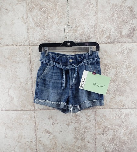 Button Fly Hollister Paperbag Jeans Shorts Ultra High Rise Vintage Stretch Gr. 3 W26 - Bild 9 von 9