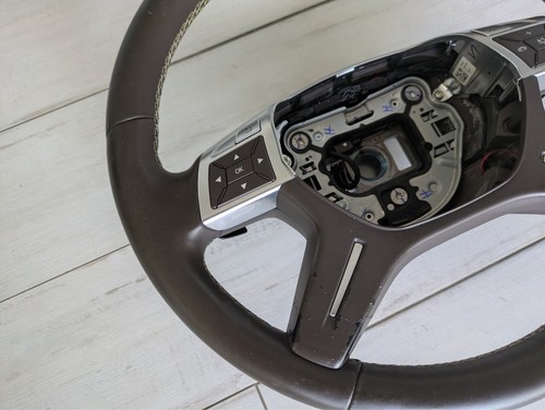 Leather Steering Wheel for Mercedes-Benz G63 G65 ML350 ML400 ML550 GL450 Class - Picture 3 of 24
