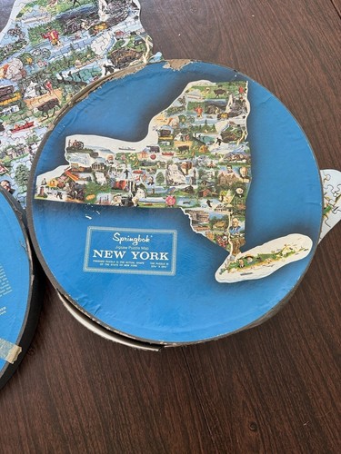 Vintage Springbok Circular ~New York ~ Shaped Puzzle w/Insert 100% COMPLETE - Picture 7 of 11