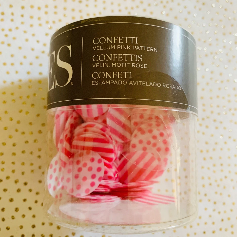 Brides By Gartner Studios Pink Pattern Vellum Paper Confetti, 1 oz Polka Dots - Image 2 of 4