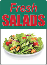 RESTAURANT FAST FOOD FRESH SALADS Laminated Vinyl Decal Sticker Label