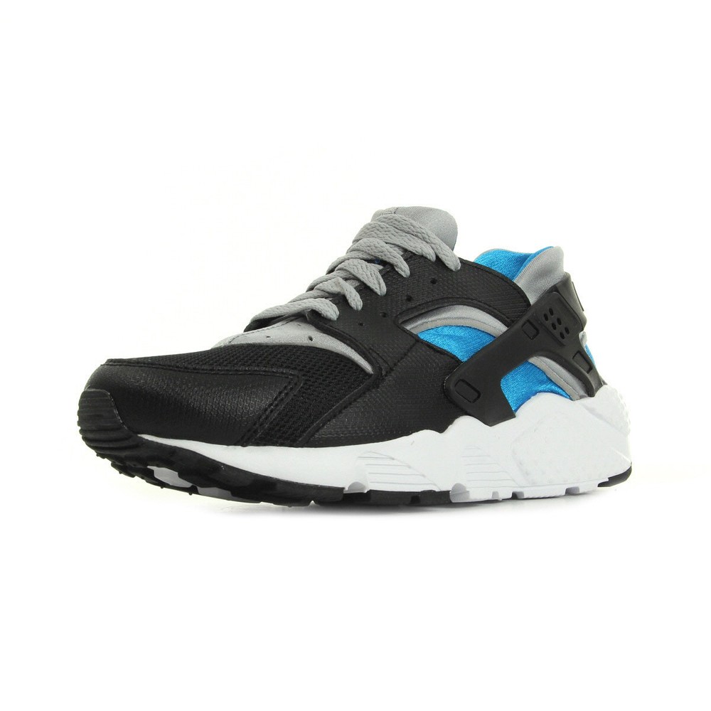 Chaussures Baskets Nike unisexe Huarache Run taille Noir Noire Textile Lacets Chaussures Baskets Nike unisexe Huarache Run taille Noir Noire Textile Lacets