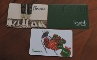 3 FENWICK UK GESCHENKKARTEN. KEIN WERT. SAMMLERARTIKEL SET 2