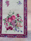 TABLE RUNNER TAPESTRY-, APPLES PEARS STRAWBERRIES FRUIT RED PURPLE  Woven  70X13