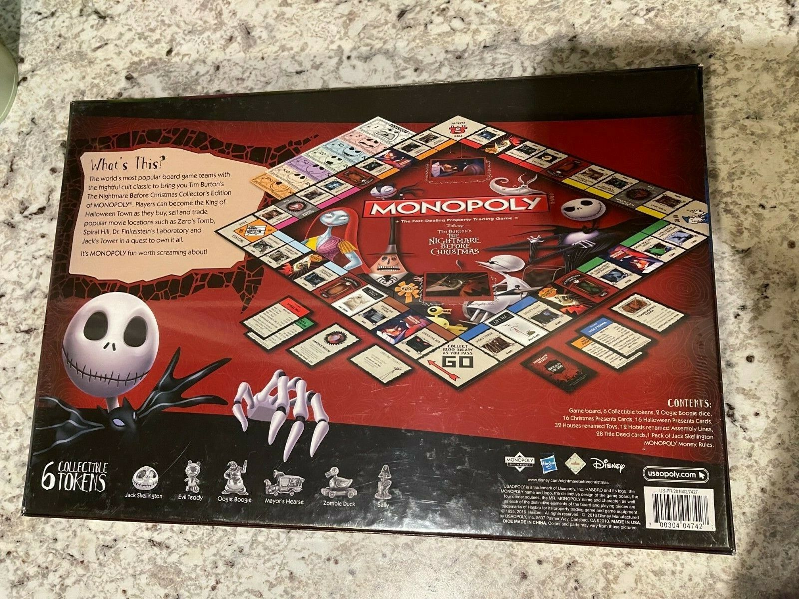 Hasbro Gaming Monopoly: Disney Tim Burton's The Nightmare Before Christmas  Edition Board Game, Fun Family Game for Kids Ages 8 and Up (