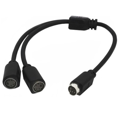 4Pin 1 Male Split 2 Female Y Adapter Cable Component Wire Y Cable for TVs