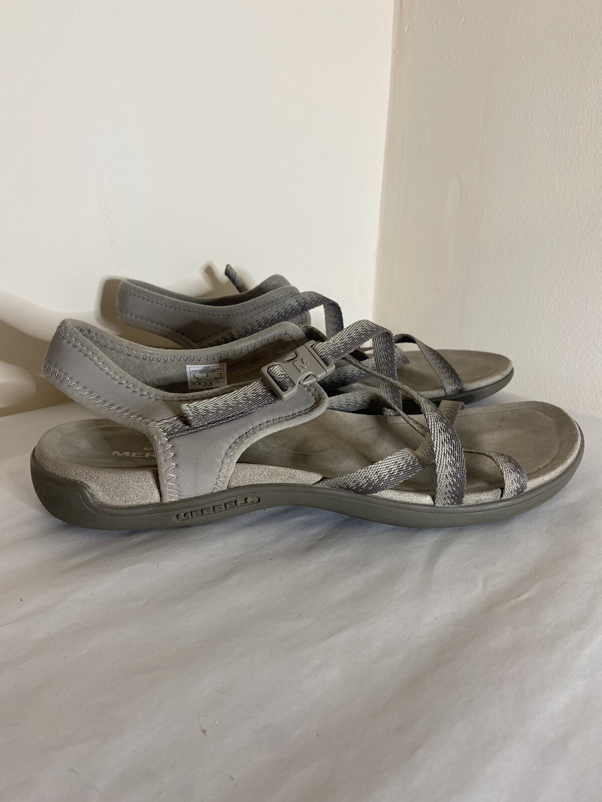 Merrell Moon sandali cuscino d'aria memory foam donna taglia 10 cinturino outdoor