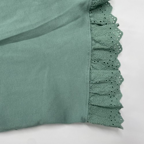LAUREN RALPH LAUREN GIRLS MINT GREEN STRETCH LACE POLO ROMPER NWT SIZE L (12-14) - Picture 4 of 8