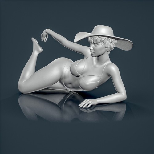 Figura de resina sin pintar. Niña Mujer Sexy Bikini 1/18 1/24 1/43 1/32 - Imagen 4 de 7