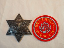 ANCIEN JOUET - Patch et étoile de shériff issus de panoplie des années 60 70