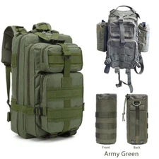 Men‘s Backpack Tactical Big Capacity Bag Travel Camping Bag Water Bottle Bag USA