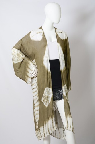 Flowy Tie Dye Kimono Maxi Duster Long Open Front  Beach Boho Swimsuit Cover Up  - Bild 4 von 11