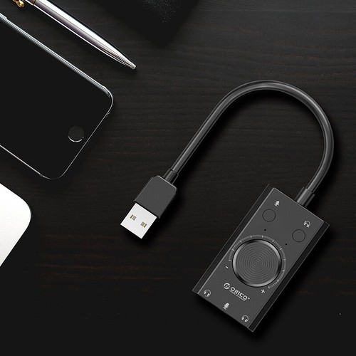 Karta dźwiękowa ORICO USB do słuchawek mikrofonowych 2 w 1 z 3 portami głośności wyjściowej - Zdjęcie 11 z 12